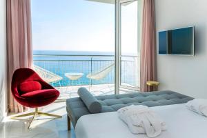 TV a/nebo společenská místnost v ubytování Hotel Aromar