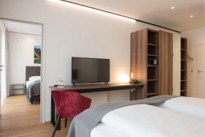 TV a/nebo společenská místnost v ubytování Hotel Wallern Garni