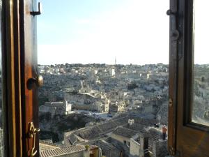 Výhľad na mesto Matera alebo výhľad na mesto priamo z hotela
