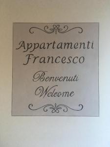a sign that says apartmenterateeratelezlezlezlezlezlezlez gmaxwellessen at Appartamenti Francesco in Peschiera del Garda