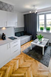 Virtuvė arba virtuvėlė apgyvendinimo įstaigoje Cracovia Apartments