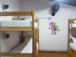 Narivoodi või narivoodid majutusasutuse Purple Monkey Hostel toas