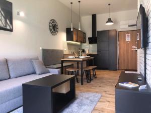 A cozinha ou kitchenette de Property Apart - Soft Lofty Legnicka Centrum