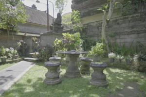 A garden outside Jero di Bisma Hostel