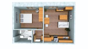 Kuchyňa alebo kuchynka v ubytovaní Apartmány pod Jeřábem, Šanov 67, Červená Voda