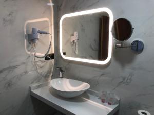 Koupelna v ubytování Hotel Josein