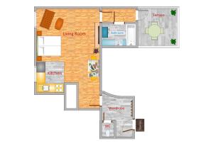 Plan piętra w obiekcie Yeshello Central Station Studio