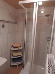 Koupelna v ubytování Winklhütte