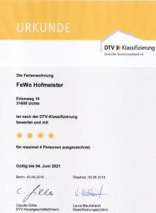 ein Bestätigungsschreiben von der dkxknife-Website in der Unterkunft Ferienwohnung Uchte in Uchte