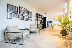 Posezení v ubytování B&B Amelhof