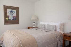 - une chambre blanche avec un grand lit et des oreillers blancs dans l'établissement Alpine Retreat - Hanmer Springs, à Hanmer Springs