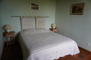 A bed or beds in a room at Gîte des Grands Narreaux