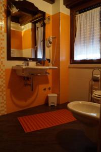 Koupelna v ubytování B&B Il Fruscio