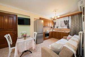 Kuchyňa alebo kuchynka v ubytovaní FAIDRA SUPERB SEA VIEW APARTMENT IN ARGOSTOLI