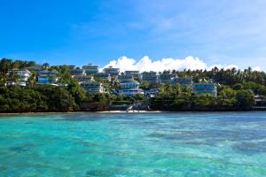 a view of a resort from the water at Breakfast at Monaco - Palais Boracay in Boracay