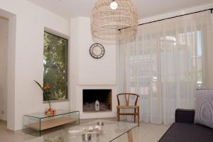Coin salon dans l'établissement Luxury apartment in Heraklion