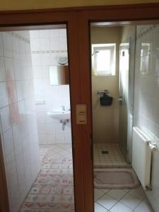 Koupelna v ubytování Privatzimmer Deutz