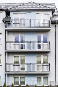 Balkon lub taras w obiekcie Apartamenty Novomiejska 17