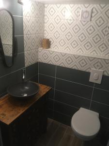 Koupelna v ubytování Chalet Le Cactus avec sauna privatif