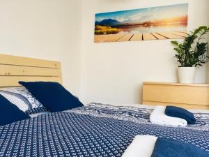 Postel nebo postele na pokoji v ubytování Apartmany a Ubytovani Mlynice Litovel