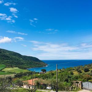 a view of the ocean from a hill at Casevacanza Trentovamare in Agropoli