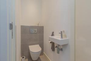 a bathroom with a toilet and a sink at Zandvoort Village Apartments in Zandvoort