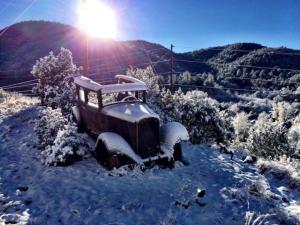 Cloudcroft Hostel durante el invierno