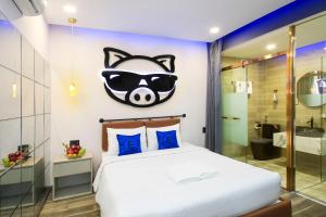 Postel nebo postele na pokoji v ubytování EROS Hotel - Love Hotel