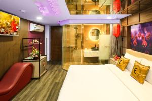 Postel nebo postele na pokoji v ubytování EROS Hotel - Love Hotel