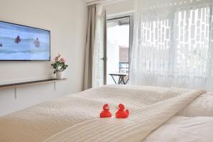 Voodi või voodid majutusasutuse Hotel SiX toas