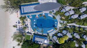 an overhead view of a pool at a resort at Melia Koh Samui in Choeng Mon Beach