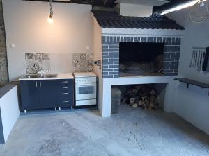 Kuchyň nebo kuchyňský kout v ubytování Apartman Alberta
