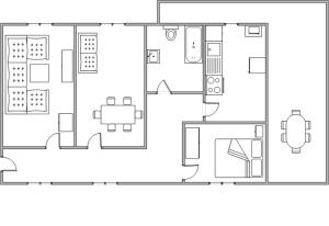 Půdorys ubytování Rheinterrasse Wohnung 1