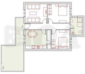 Plán poschodí v ubytovaní Apartamentos Sarela