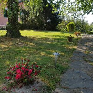 A garden outside Villa Le Vignole