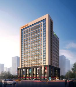 una representación de un edificio alto en una ciudad en Holiday Inn Express Xi'an High-Tech Zone, an IHG Hotel, en Xi'an