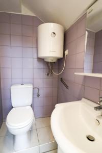 a bathroom with a toilet and a sink at Dida Boža House in Vodice +51 photos