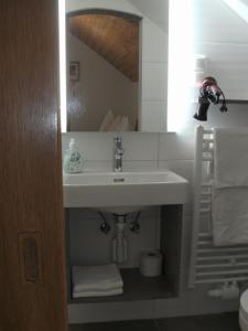 Ett badrum på Pension Waldhof