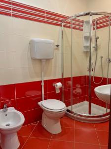 Koupelna v ubytování Albergo Cinzia