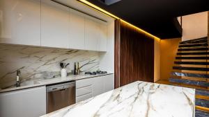 Kuchyň nebo kuchyňský kout v ubytování PIER 57 - 108 Luxurious Loft in Romantic Zone