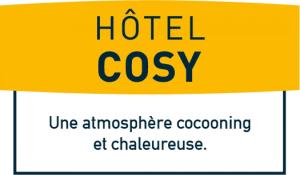 a sign that reads a hotel cosy the atmosphere occurring at challenge at Le Bouton d'Or in Lapoutroie