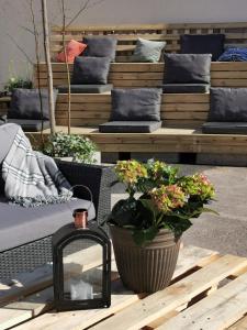 Posezení v ubytování Hotell Fängelset Västervik