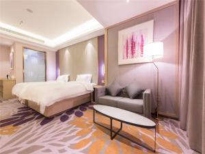 Katil atau katil-katil dalam bilik di Lavande Hotel HeYuan Dongyuan