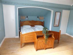 Postel nebo postele na pokoji v ubytování Ferienhaus Björkebo