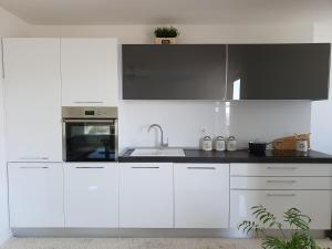 Kuchyň nebo kuchyňský kout v ubytování Apartment Moon Island