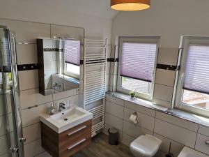 Kylpyhuone majoituspaikassa Apartmenthaus Vetter