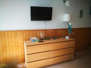 TV a/nebo společenská místnost v ubytování Aquarius Loft