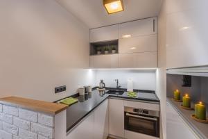 Kuchnia lub aneks kuchenny w obiekcie Apartment Strict Warsaw Center - Metro,Free Parking