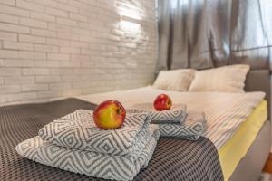Łóżko lub łóżka w pokoju w obiekcie Apartment Strict Warsaw Center - Metro,Free Parking