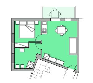 a floor plan of a house at Residence La Giungla in Falerna